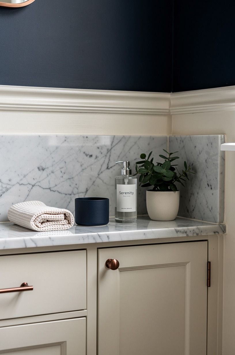 Build a useful ledge instead of cluttered open shelving