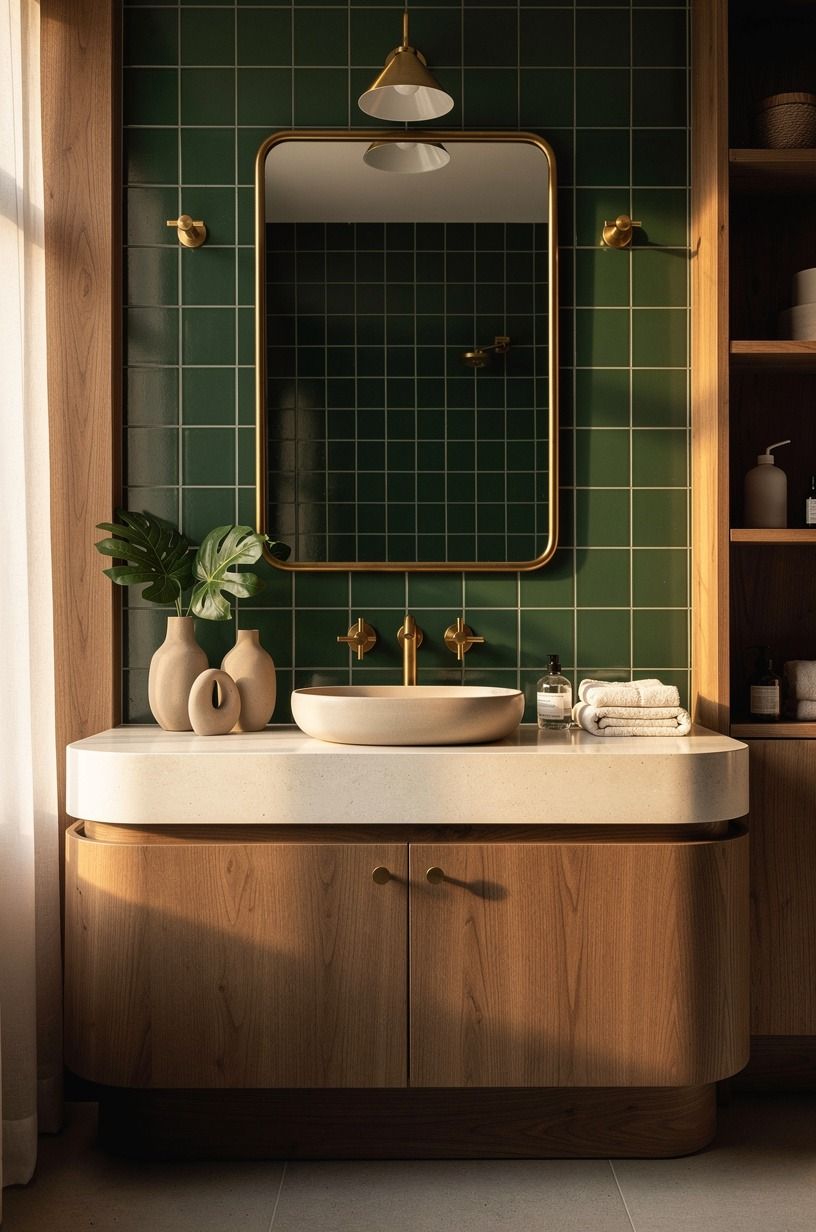 Build the Two-Wood Rule around your vanity