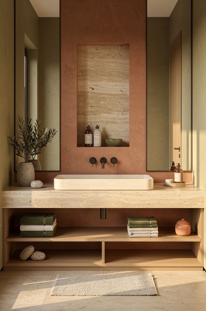 Can a bath nook borrow space from the vanity?