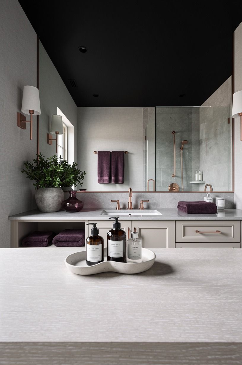 Can a black ceiling make your bathroom feel bigger?