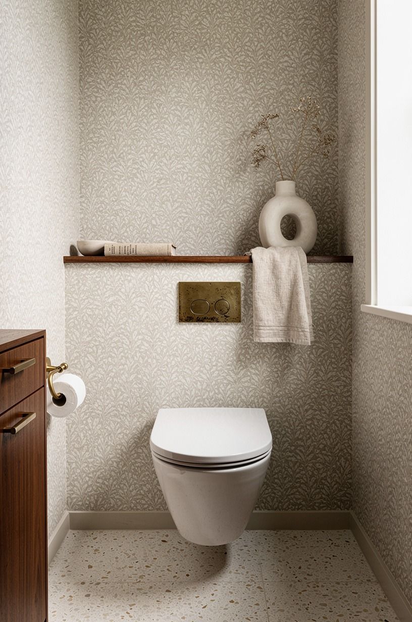 Can a toilet closet decor moment use wallpaper?