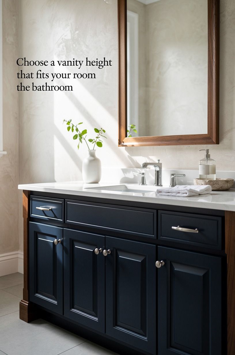 Choose a vanity height that fits your room