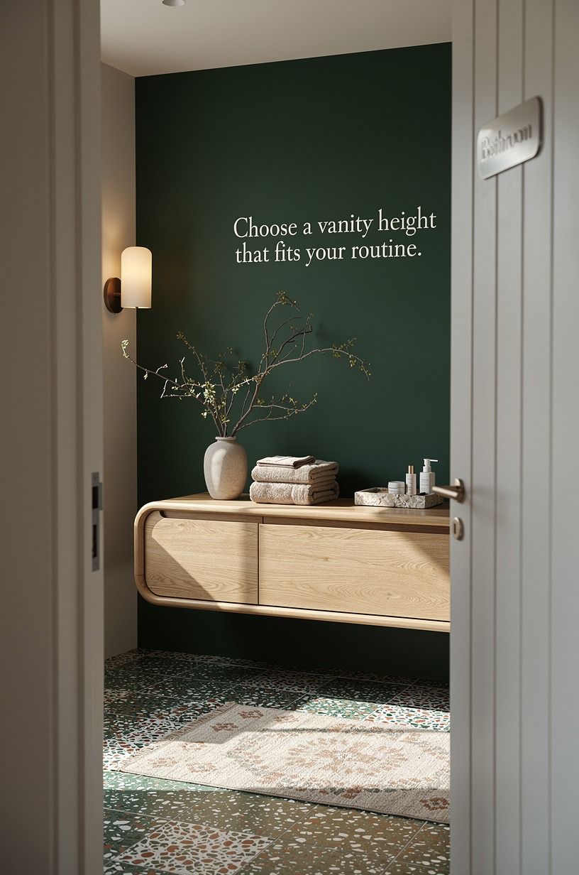 Choose a vanity height that fits your routine