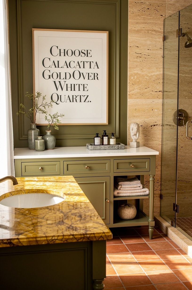 Choose Calacatta Gold Over Cold White Quartz