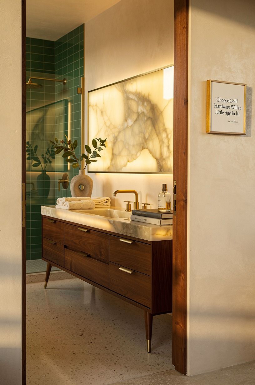 Choose Gold Hardware With a Little Age in It