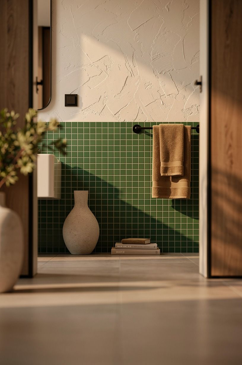 Choose green grout over white grout