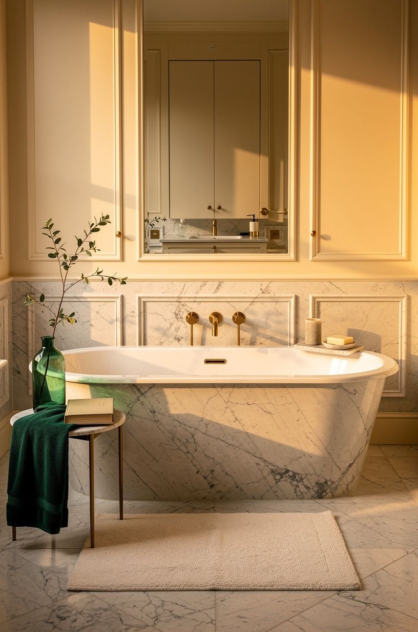 Finish with one quiet tub ritual, not a product pile