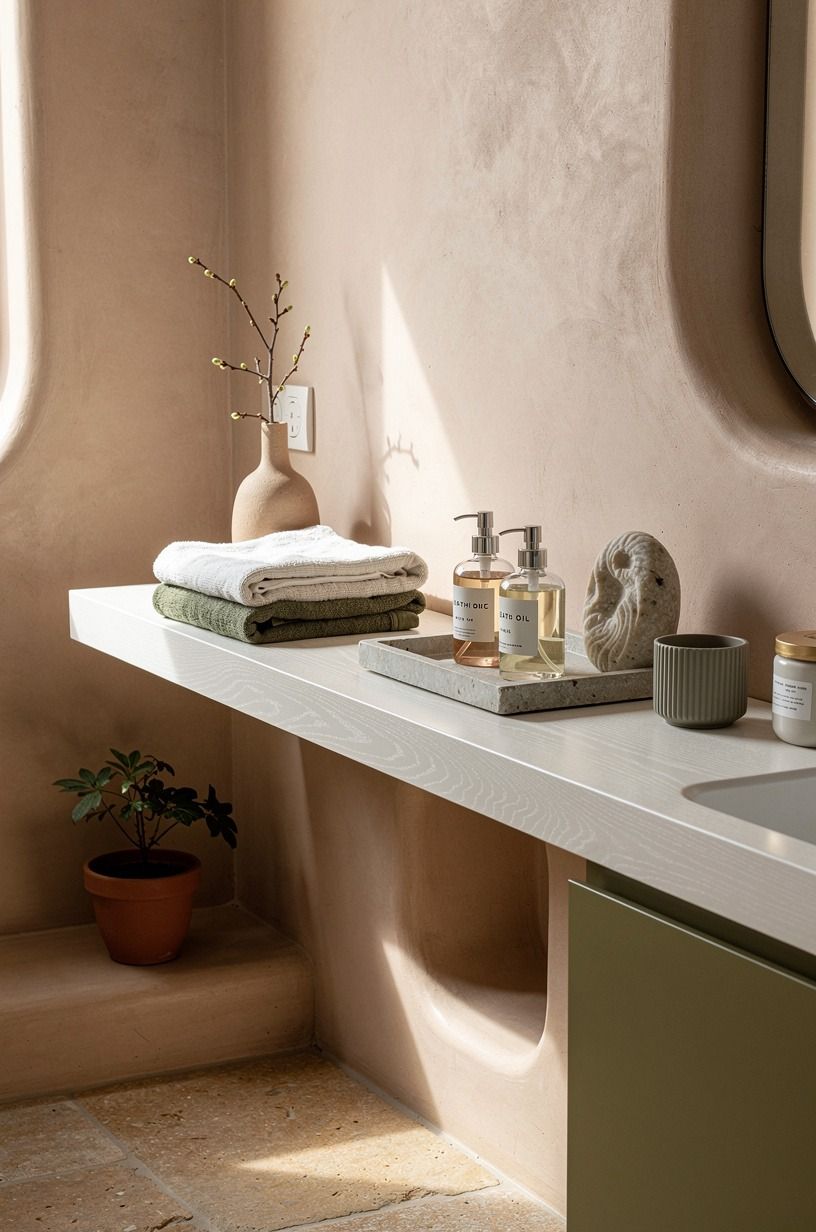 Float a 3/4-inch solid white oak shelf