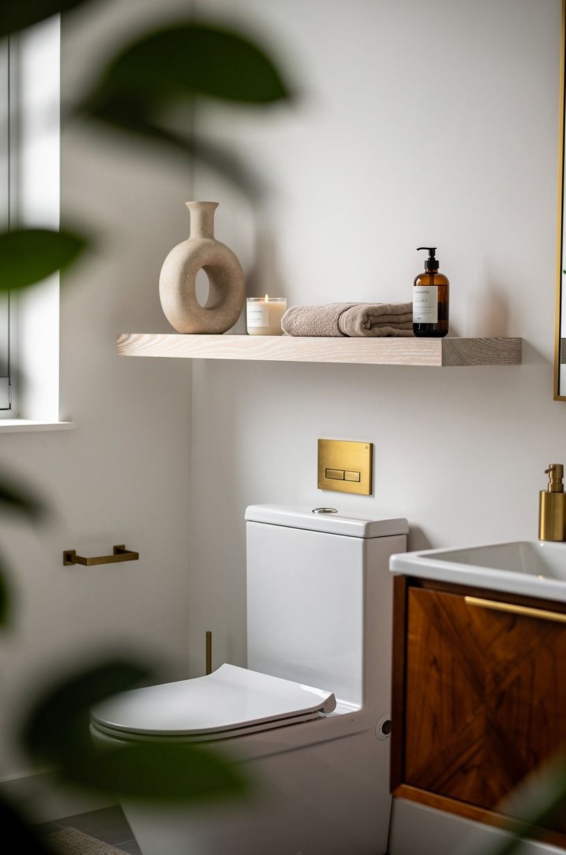 Float a Narrow Shelf Above the Toilet