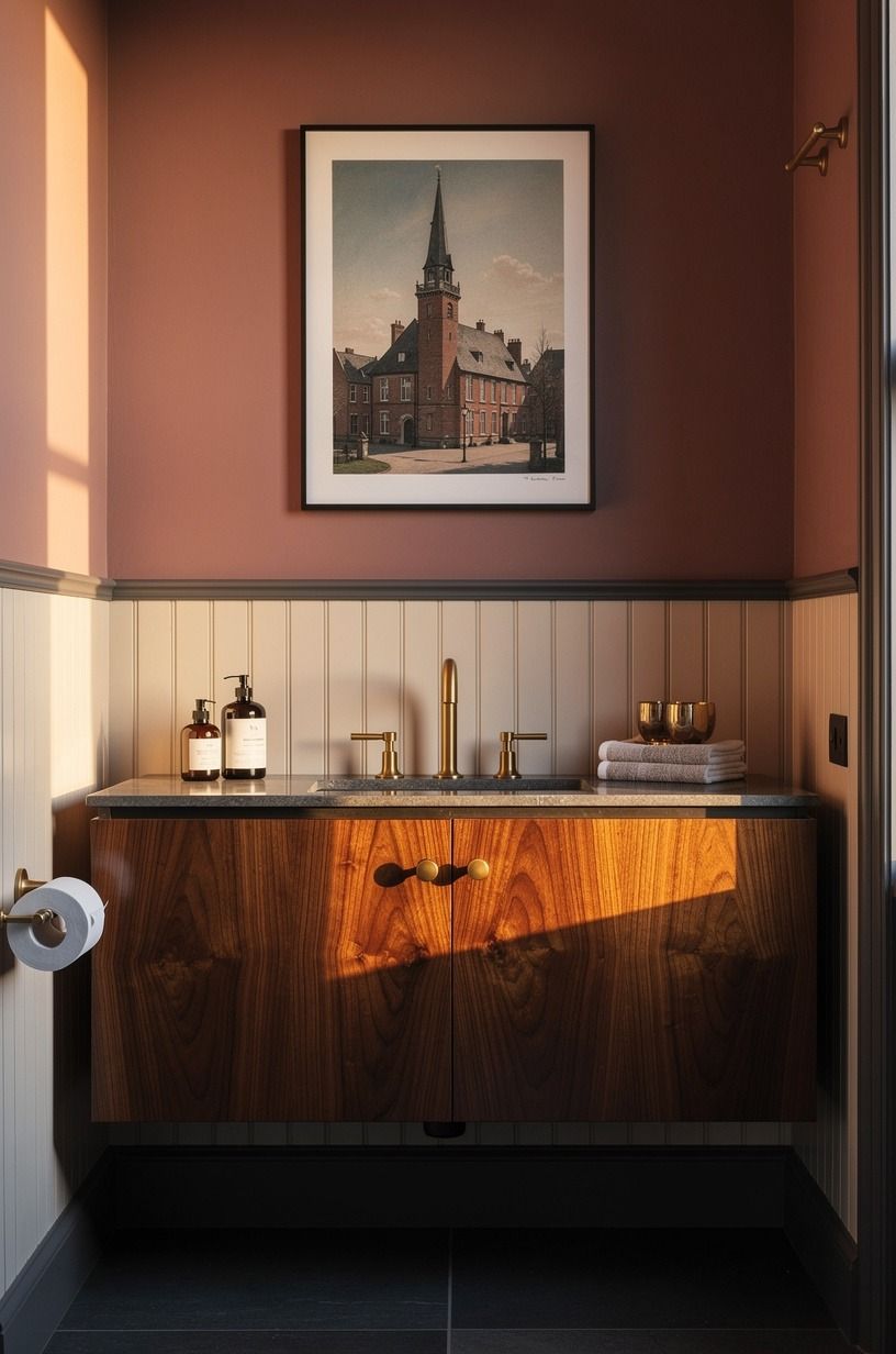 Float a small-scale print above beadboard