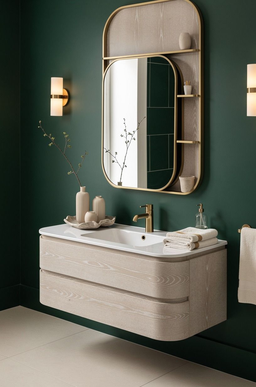 Float a Wall-Mounted Vanity for Small-Bathroom Air