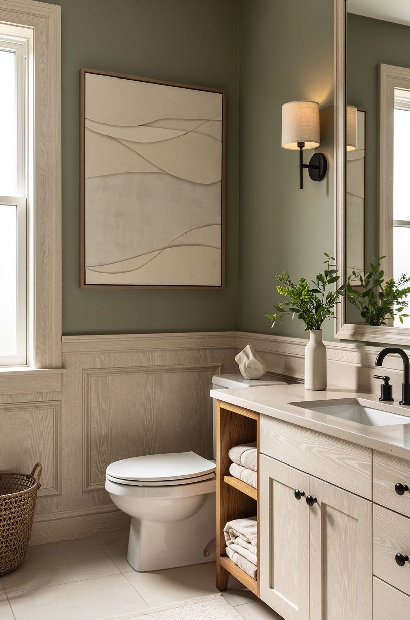 Float art above the toilet
