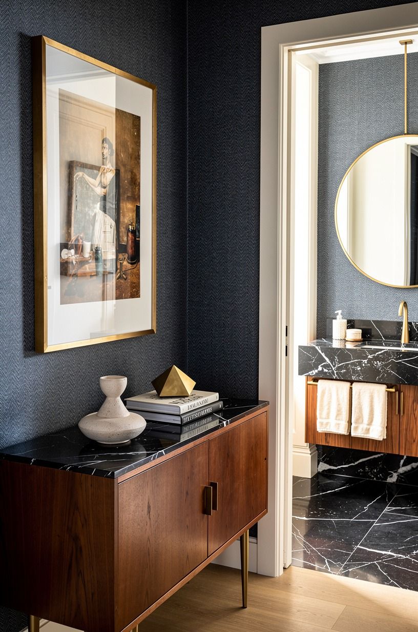 Frame art over wallpaper only when it earns its spot