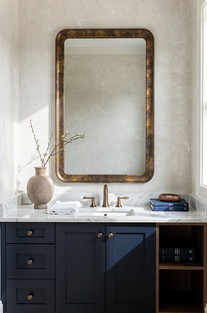 Frame the Mirror With Aged Bronze