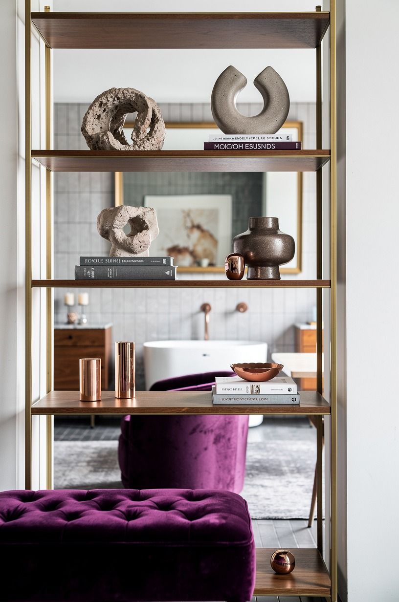 Frame the shelf with light, not extra decor