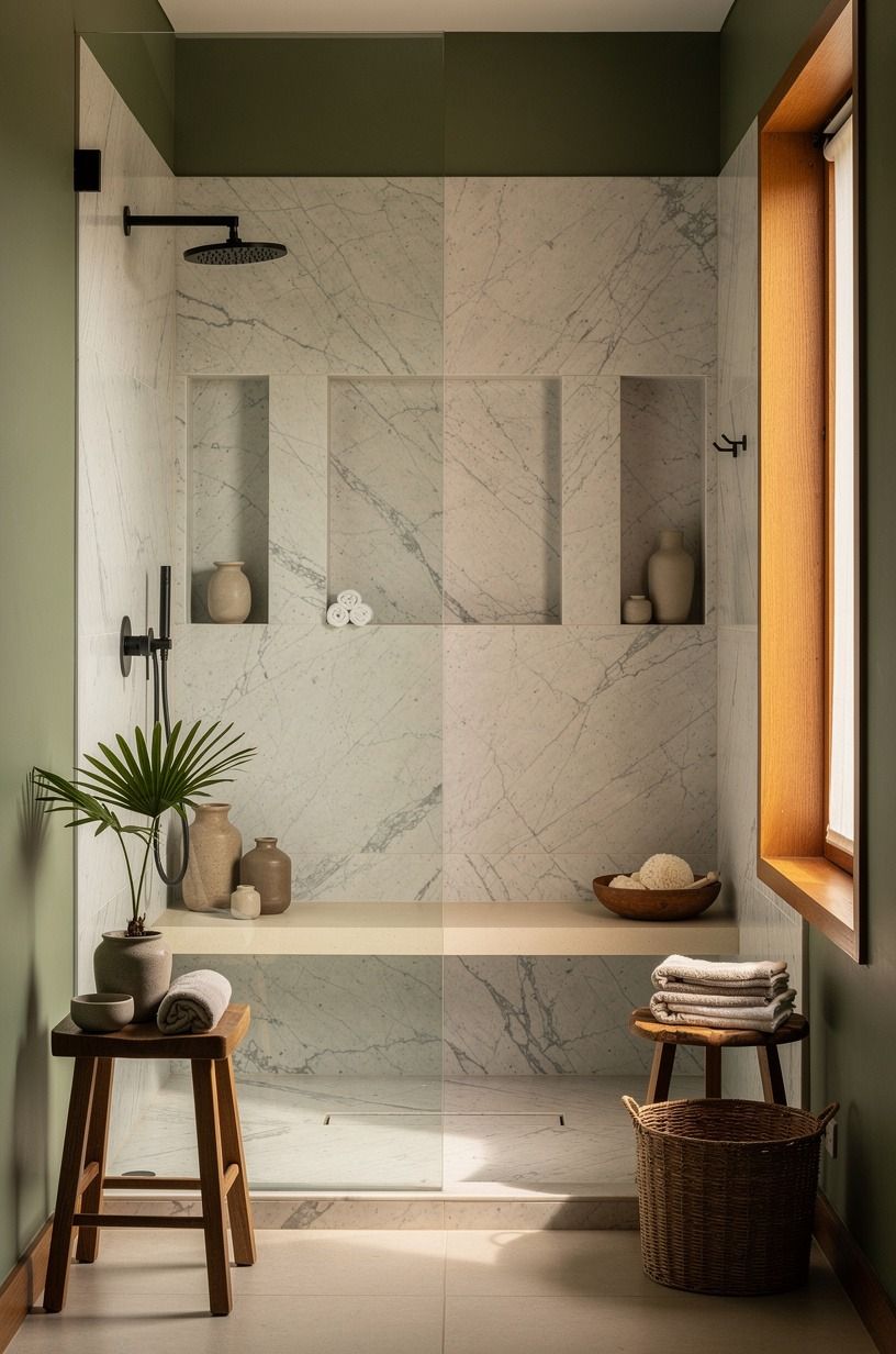 Frame the shower with a bali style bathroom move