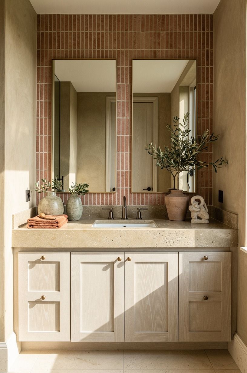 Frame the Vanity With Vertical Stack Bond