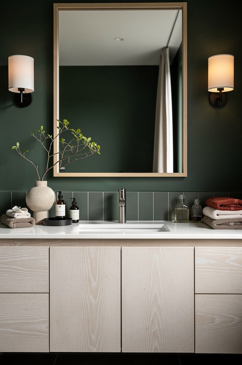 Hang a larger mirror at the right height