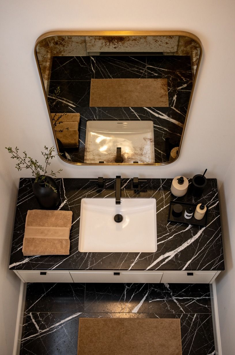 Hang a mirror with a little age