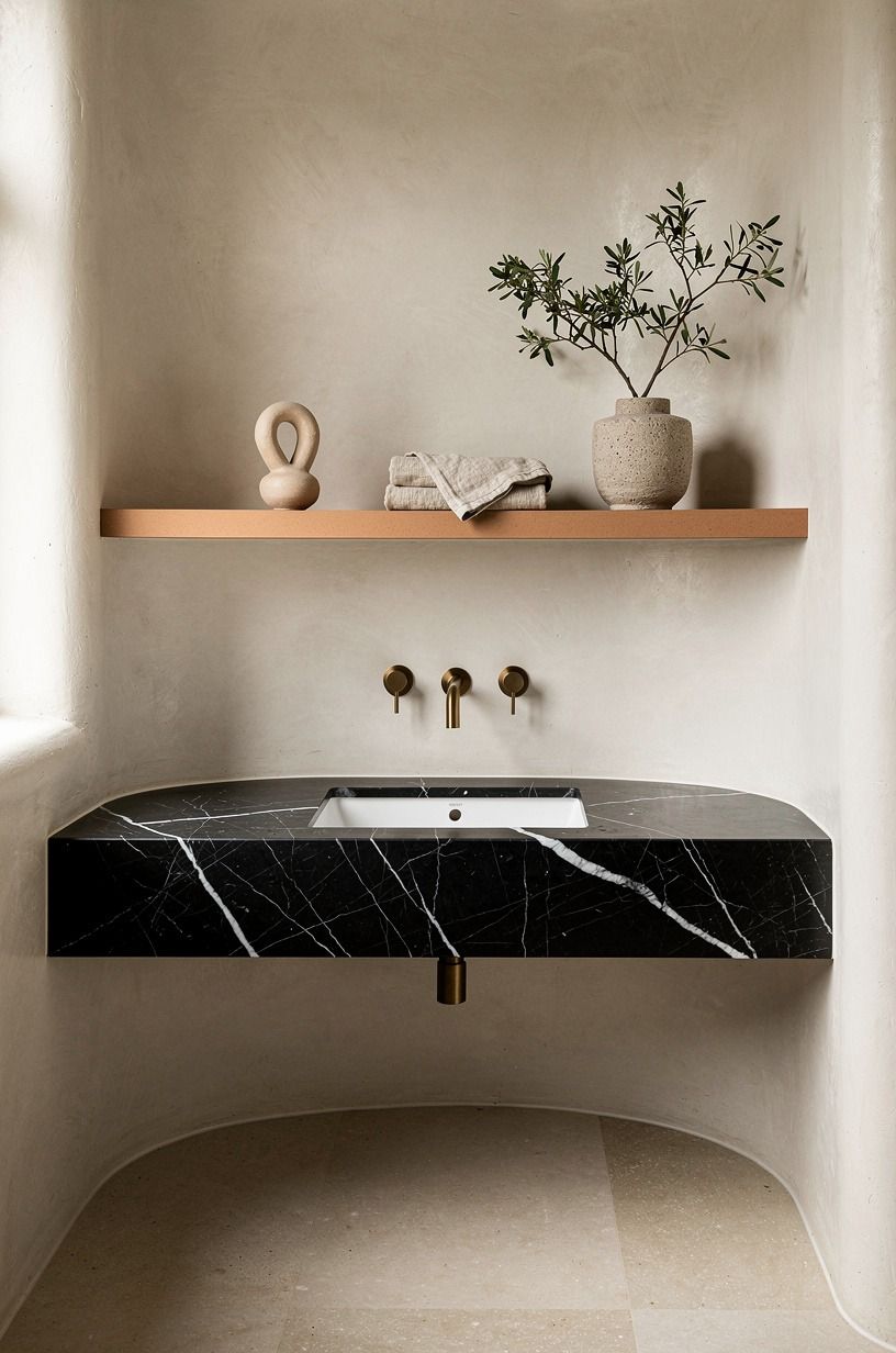 Hang a picture ledge where splashes can’t reach