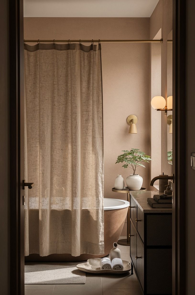 Hang a shower curtain with real weight