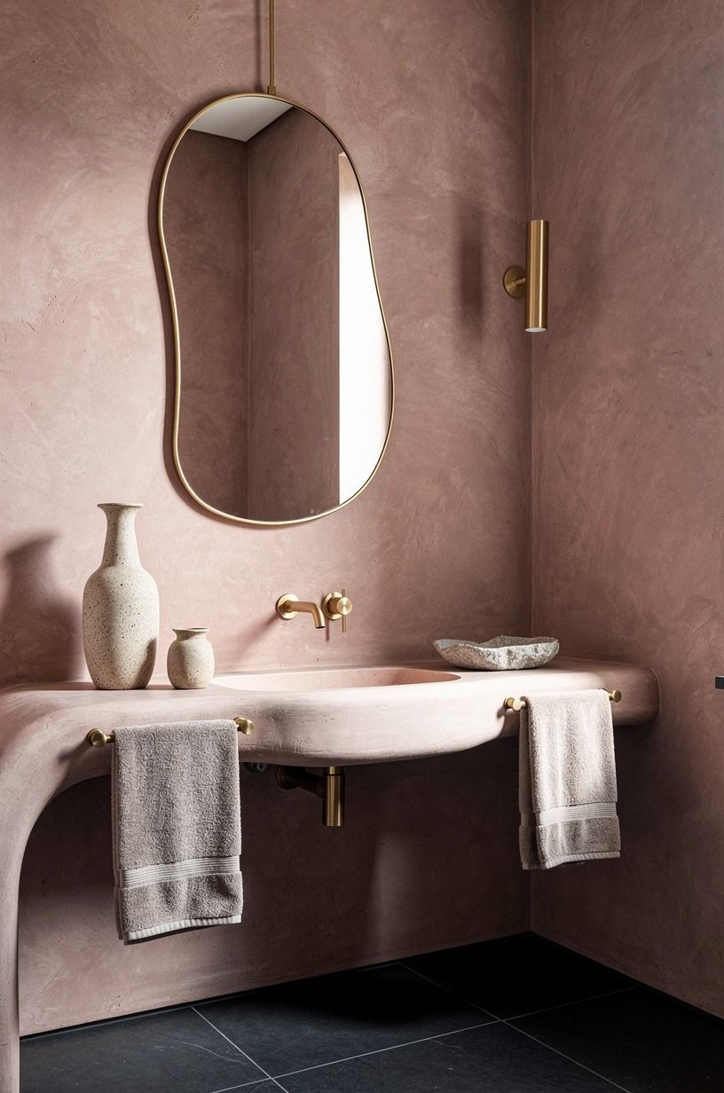 Hang an imperfectly shaped mirror