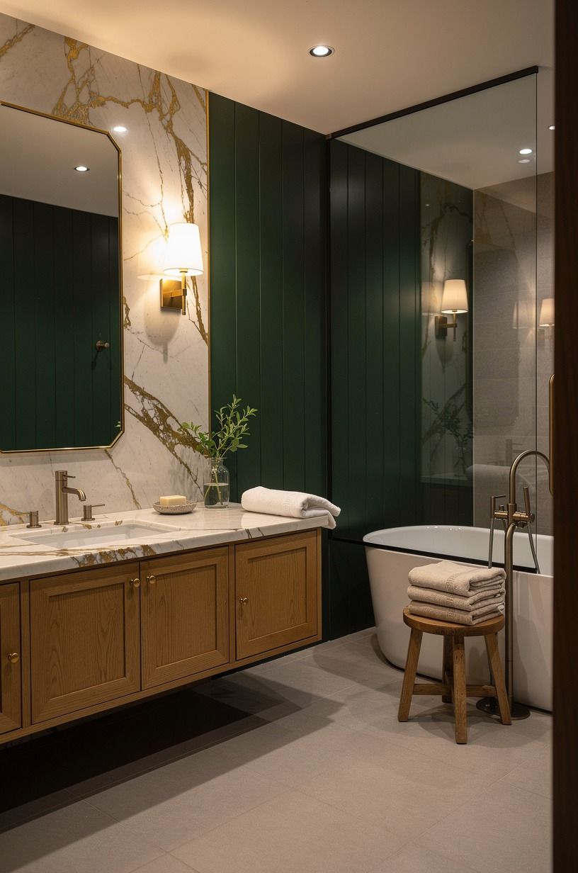 Keep the floor matte and let the wall shine