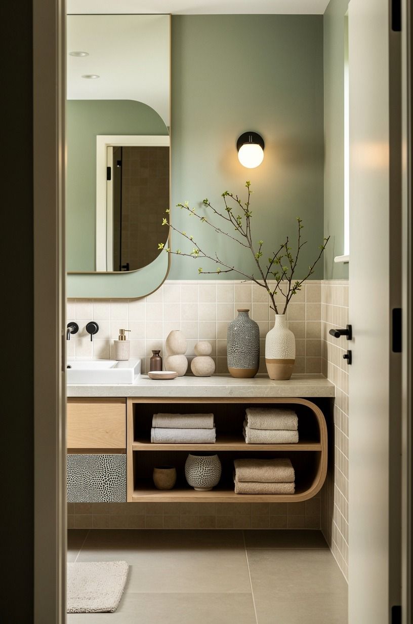 Layer denim drift dulux paint with tile