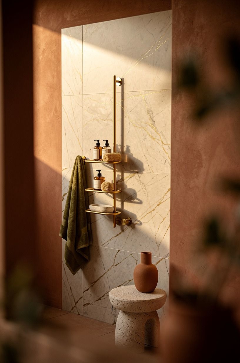 Let a gold shower product holder carry the small things