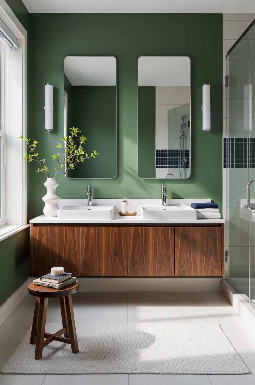 Let Benjamin Moore Chestertown Buff HC-9 warm the green