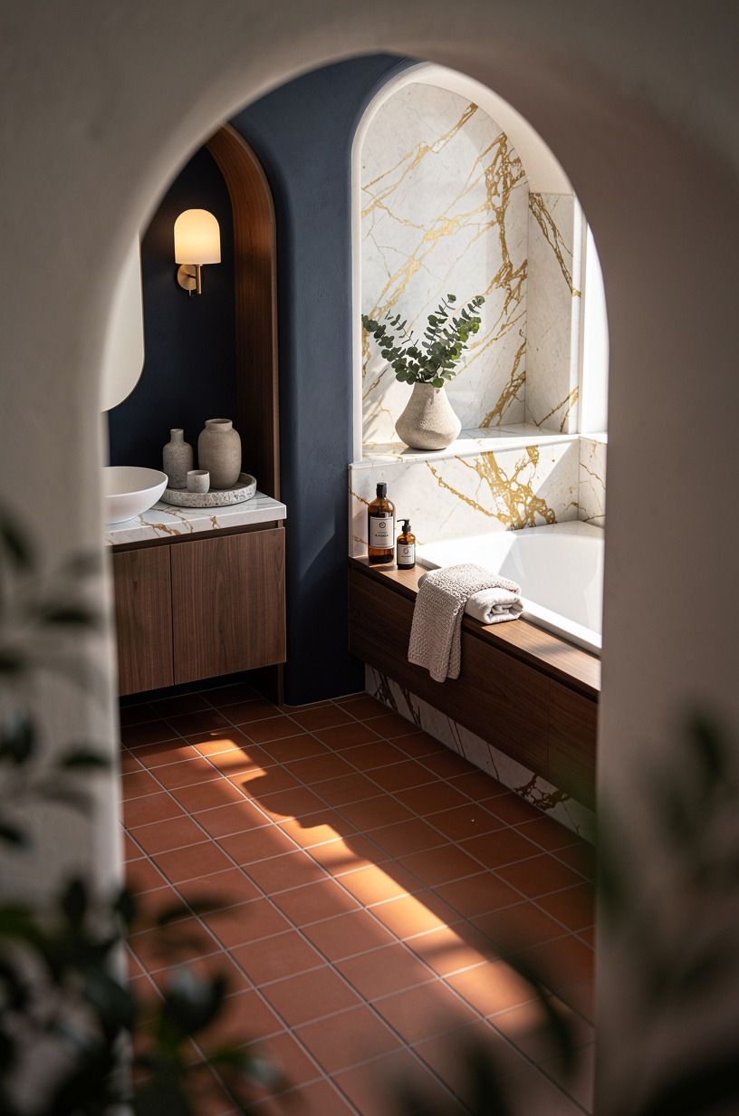Let terracotta carry the floor