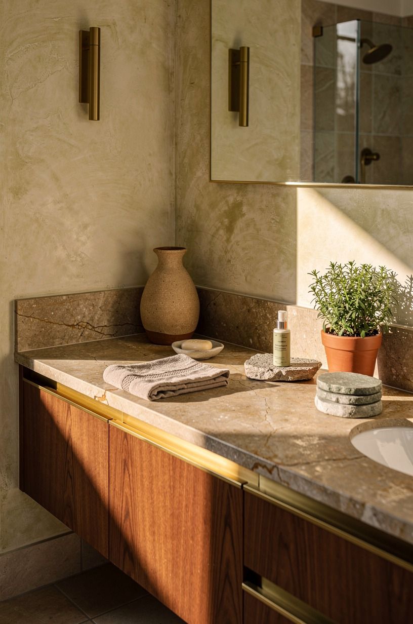 Make the counter look used, not crowded