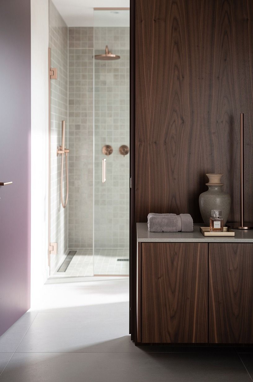 Make the opening feel like a wet-room feature