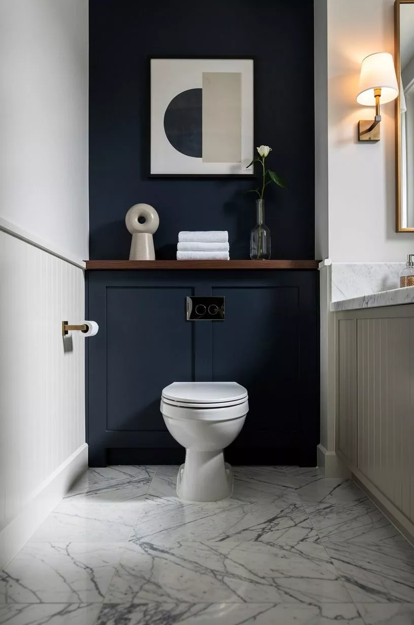 Make the toilet wall earn its square footage
