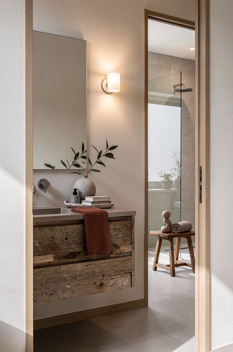 Make the vanity wall your before-and-after moment