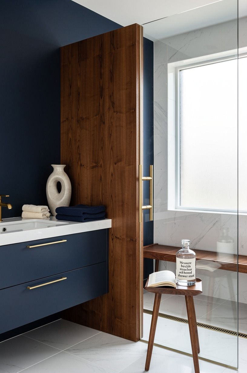 Measure the reach before you anchor a wood shower stand