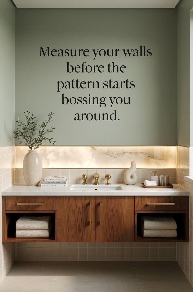 Measure your walls before the pattern starts bossing you around