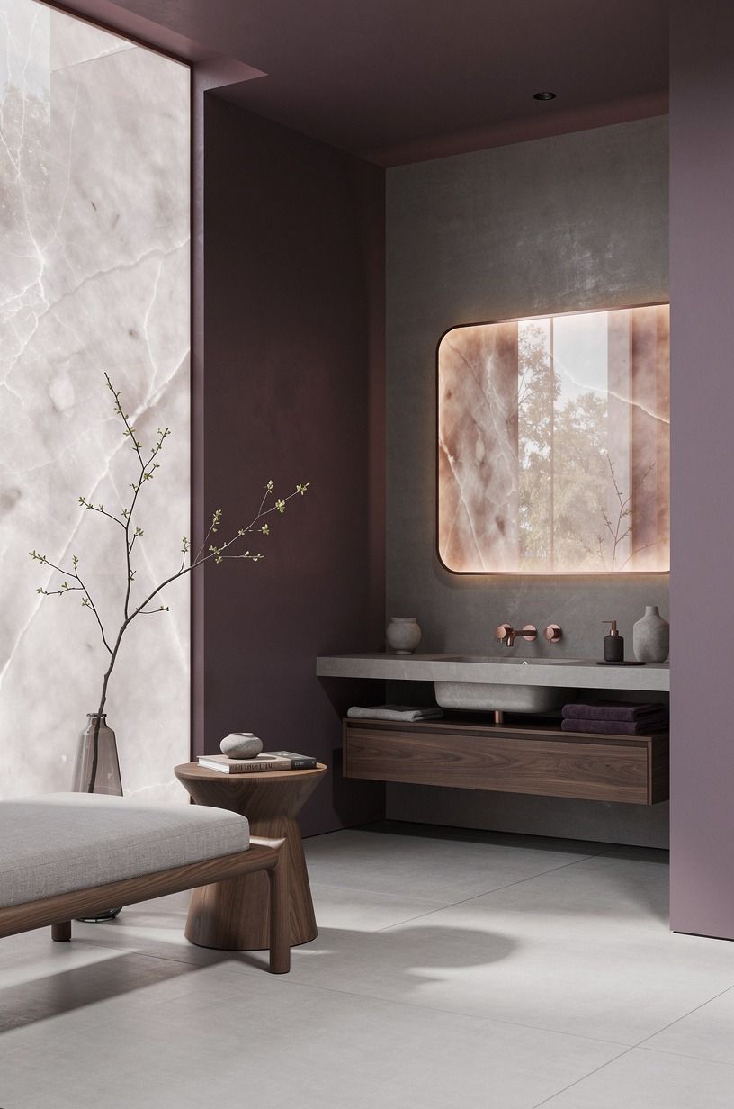 Paint the walls deep, then lighten the floor
