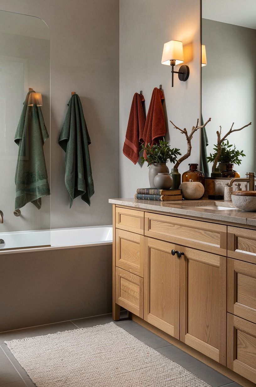 Paint the walls with a quiet mineral shade