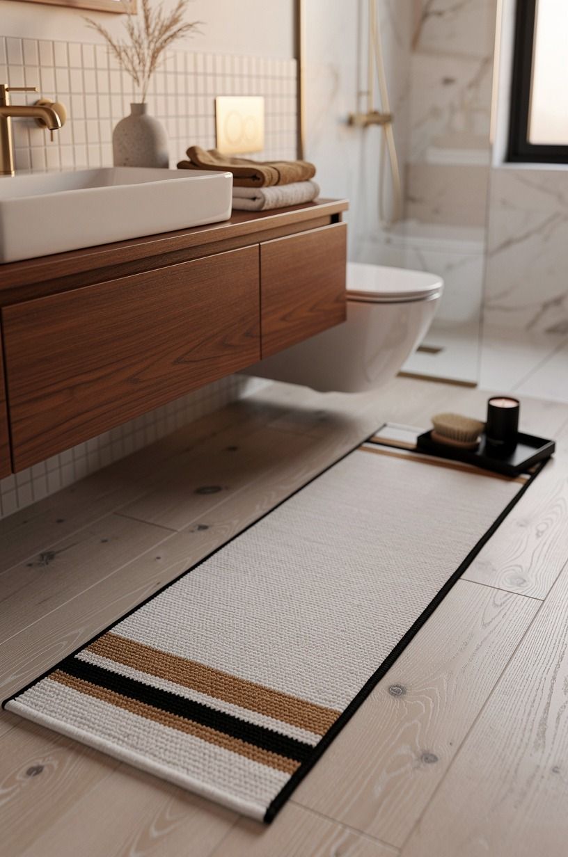 Protect your toilet clearance with a slim runner