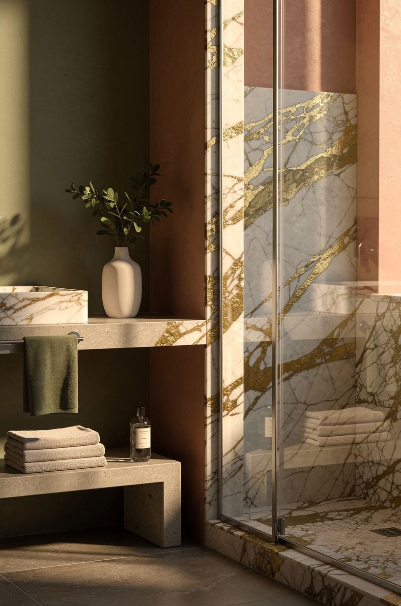 Skip the full-room wrap and frame the shower instead