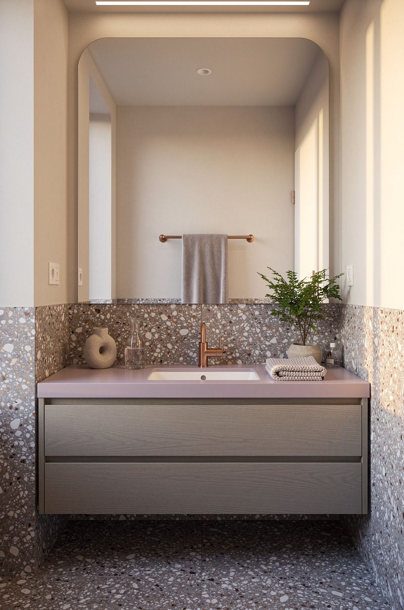 Skip the pedestal sink for a drawer-front vanity
