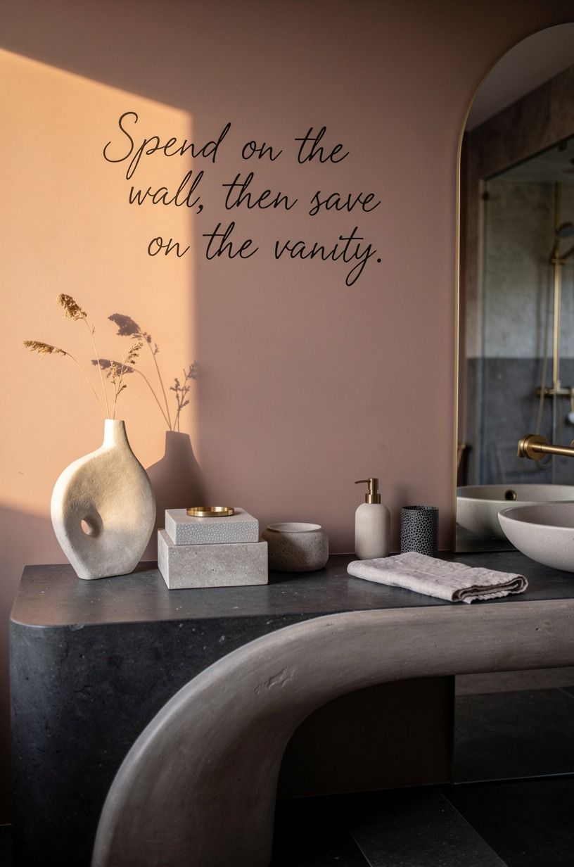 Spend on the wall, then save on the vanity