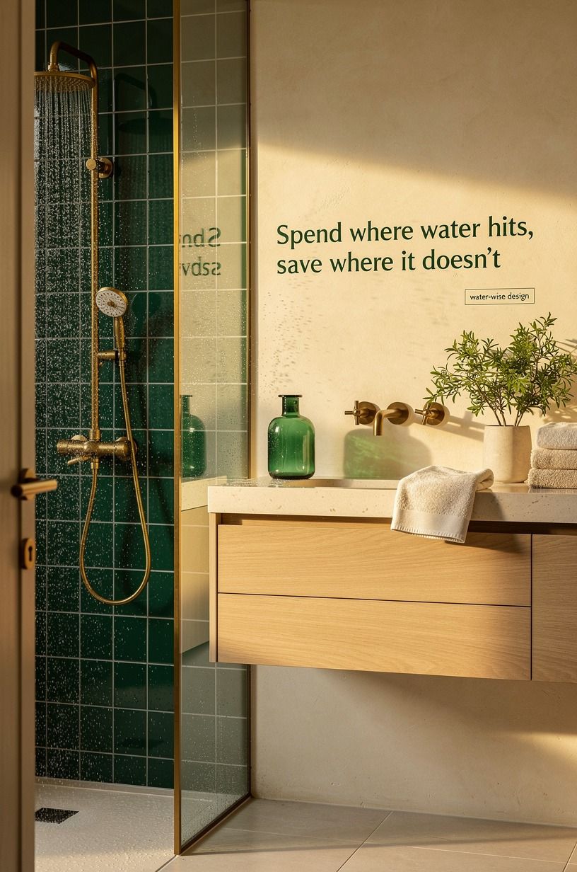 Spend where water hits, save where it doesn’t