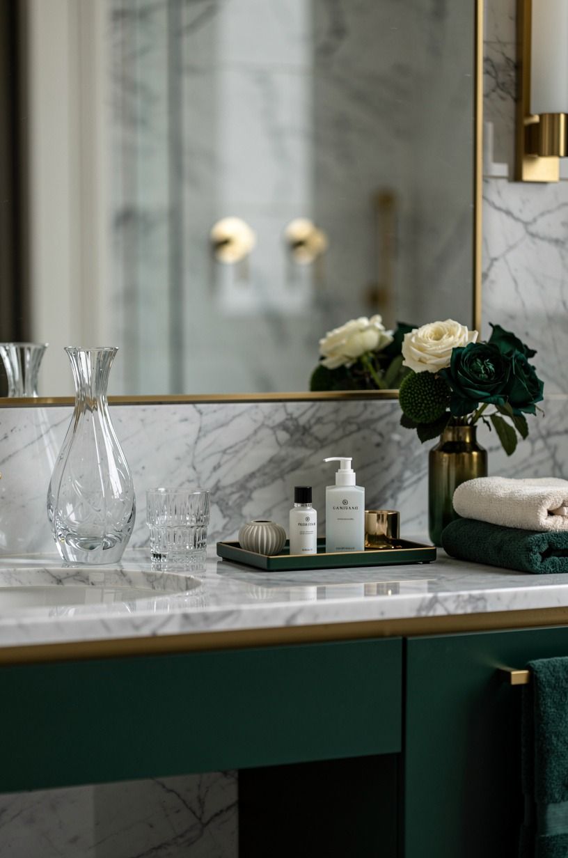 Style the counter like a midnight hotel bar