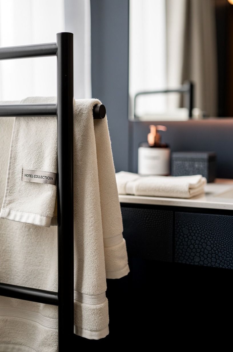 The Hotel Towel Rail Effect starts with black metal