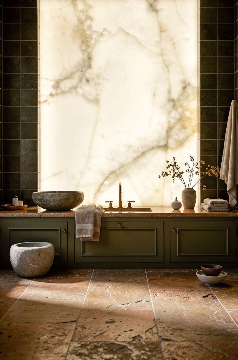 Try The One-Wall Pause with darker tile