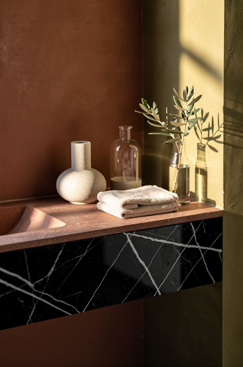 Try The Quiet Sill Rule for bath clutter