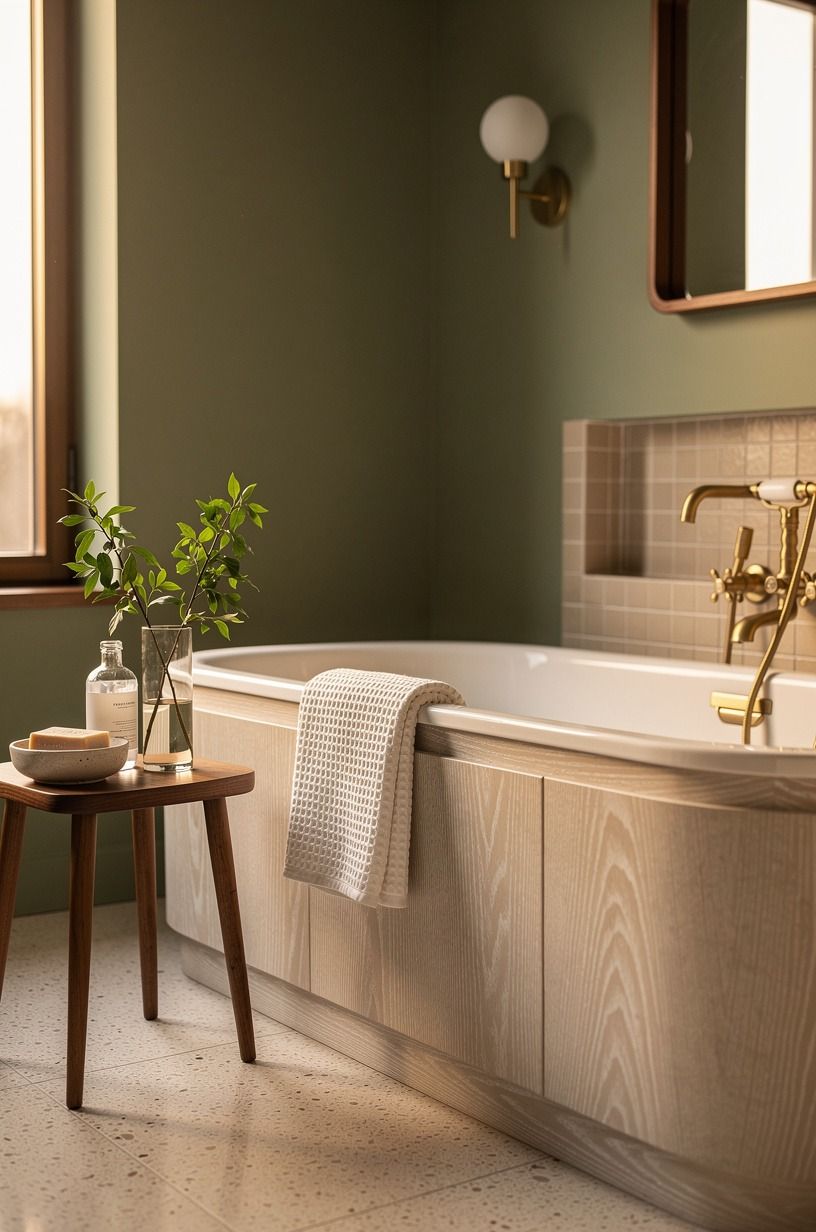 Use a 60 by 30 inch tub as a visual boundary