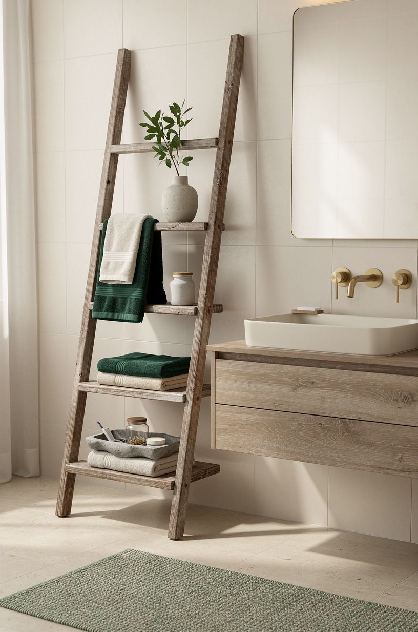 Use a ladder shelf only where your floor plan has breathing room